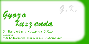gyozo kuszenda business card