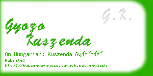 gyozo kuszenda business card